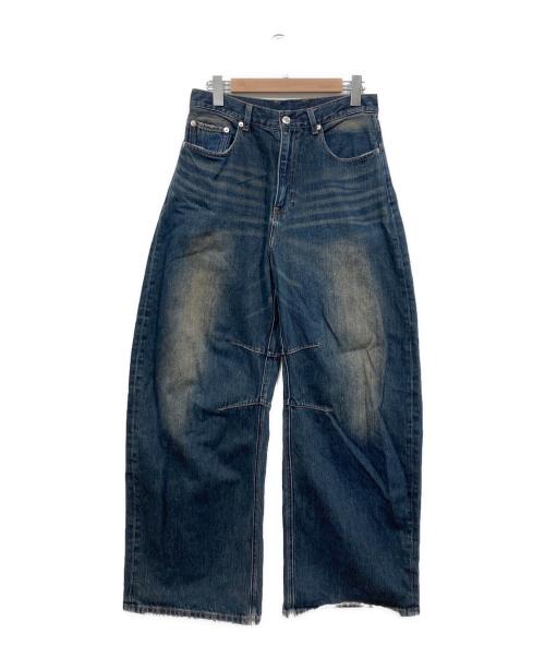 MONKEY TIME（モンキータイム）MONKEY TIME (モンキータイム) オーバーダイ デニム カーブ パンツ インディゴ サイズ:Mの古着・服飾アイテム