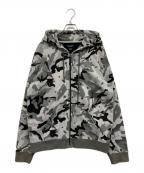 COACHコーチ）の古着「カモフラジップパーカー」｜グレー