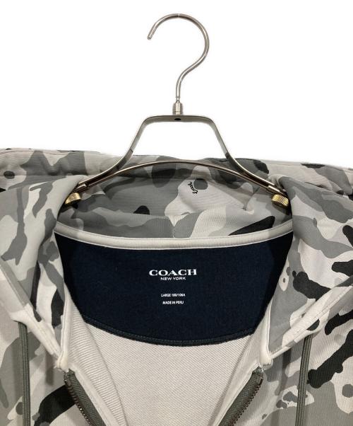 COACH（コーチ）COACH (コーチ) カモフラジップパーカー グレー サイズ:Lの古着・服飾アイテム