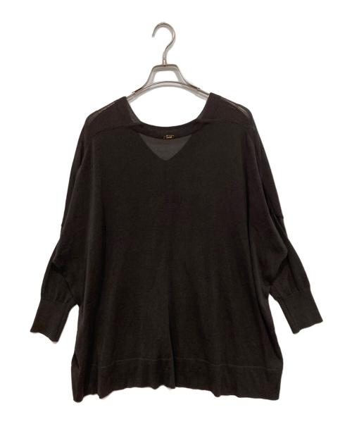 MUSE de Deuxieme Classe（ミューズ ドゥーズィエム クラス）MUSE de Deuxieme Classe (ミューズ ドゥーズィエム クラス) shake code Vネックプルオーバー ブラウン サイズ:サイズ記載なしの古着・服飾アイテム