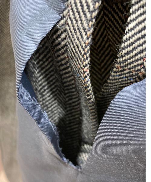 Burberry's（バーバリー）Burberry's (バーバリー) 比翼ツイードコート グレー サイズ:サイズ記載なしの古着・服飾アイテム