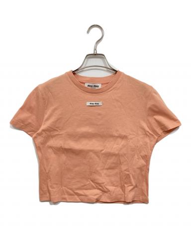 中古・古着通販】MIU MIU (ミュウミュウ) ロゴラベルTシャツ ピンク