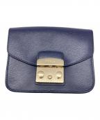 FURLAフルラ）の古着「チェーンショルダーバッグ」｜ネイビー