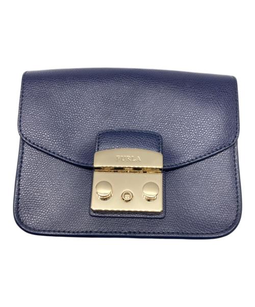 FURLA（フルラ）FURLA (フルラ) チェーンショルダーバッグ ネイビーの古着・服飾アイテム