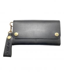 AVIREX（アヴィレックス）の古着「FAHNE2/バッファローレザー長財布」｜ブラック