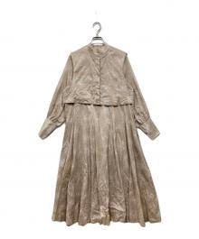 foufou（フーフー ザドレス）の古着「はなたば クレマチス ワンピース」｜ベージュ