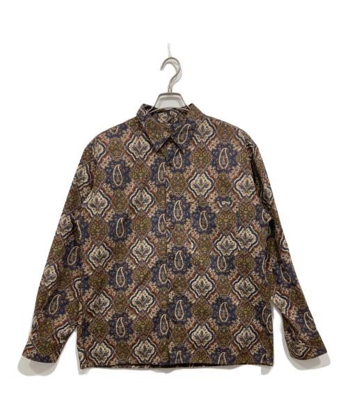 MR.OLIVE（ミスターオリーブ）MR.OLIVE (ミスターオリーブ) 総柄シャツ / SQUARE CUT REGULAR COLLAR SHIRT ブラウン サイズ:LARGEの古着・服飾アイテム