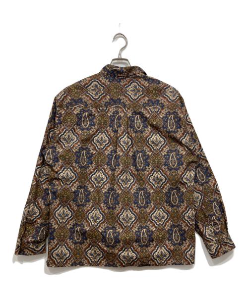 MR.OLIVE（ミスターオリーブ）MR.OLIVE (ミスターオリーブ) 総柄シャツ / SQUARE CUT REGULAR COLLAR SHIRT ブラウン サイズ:LARGEの古着・服飾アイテム