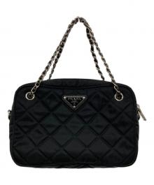 PRADA（プラダ）の古着「2WAYキルティングショルダーバッグ」｜ブラック