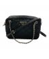 PRADA (プラダ) 2WAYキルティングショルダーバッグ ブラック：120000円