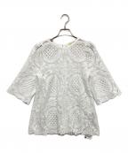 FLOLOVE PARISフローラブパリス）の古着「レースブラウス」｜ホワイト