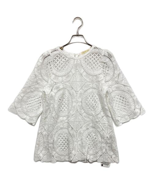 FLOLOVE PARIS（フローラブパリス）FLOLOVE PARIS (フローラブパリス) レースブラウス ホワイト サイズ:1 未使用品の古着・服飾アイテム