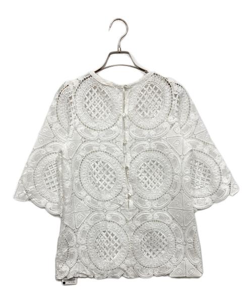 FLOLOVE PARIS（フローラブパリス）FLOLOVE PARIS (フローラブパリス) レースブラウス ホワイト サイズ:1 未使用品の古着・服飾アイテム