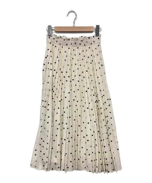 IENA（イエナ）IENA (イエナ) ランダムドットプリーツスカート ホワイト サイズ:38の古着・服飾アイテム