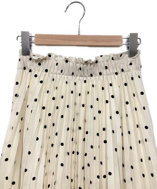 IENA（イエナ）IENA (イエナ) ランダムドットプリーツスカート ホワイト サイズ:38の古着・服飾アイテム