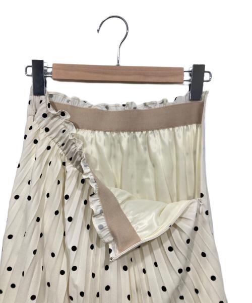 IENA（イエナ）IENA (イエナ) ランダムドットプリーツスカート ホワイト サイズ:38の古着・服飾アイテム