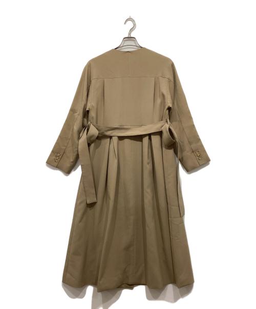 SIMPLICITE（シンプリシテ）SIMPLICITE (シンプリシテ) ノーカラーボックスタックコート ブラウン サイズ:Fの古着・服飾アイテム