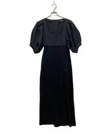 styling/（スタイリング）の古着「スクエアネックドッキングワンピース」｜ブラック
