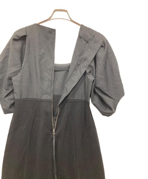 styling/（スタイリング）styling/ (スタイリング) スクエアネックドッキングワンピース ブラック サイズ:1の古着・服飾アイテム