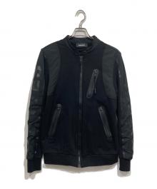 DIESEL（ディーゼル）の古着「ジップスウェットジャケット」｜ブラック
