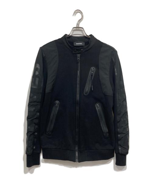 DIESEL（ディーゼル）DIESEL (ディーゼル) ジップスウェットジャケット ブラック サイズ:Ｌ　の古着・服飾アイテム