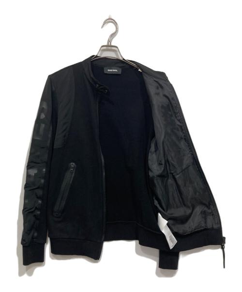DIESEL（ディーゼル）DIESEL (ディーゼル) ジップスウェットジャケット ブラック サイズ:Ｌ　の古着・服飾アイテム