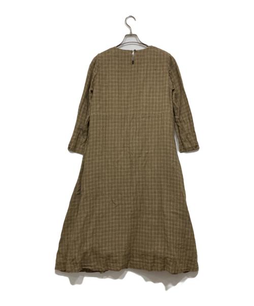 YAECA WRITE（ヤエカ ライト）YAECA WRITE (ヤエカ ライト) Aラインドレスワンピース ブラウン サイズ:Ｓの古着・服飾アイテム