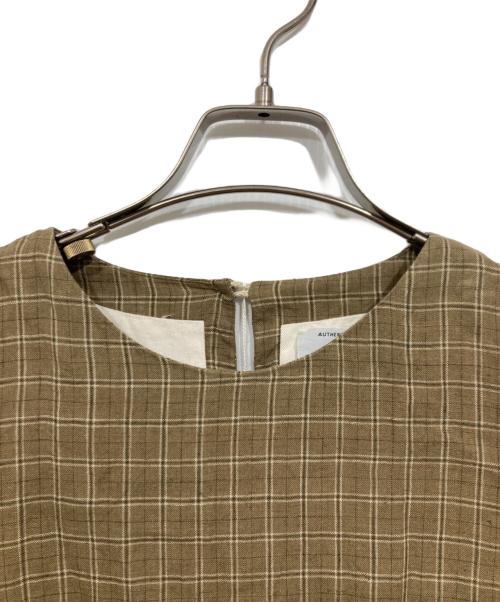 YAECA WRITE（ヤエカ ライト）YAECA WRITE (ヤエカ ライト) Aラインドレスワンピース ブラウン サイズ:Ｓの古着・服飾アイテム