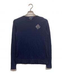 POLO RALPH LAUREN（ポロ・ラルフローレン）の古着「ロゴ刺繍カシミヤニット」｜ネイビー