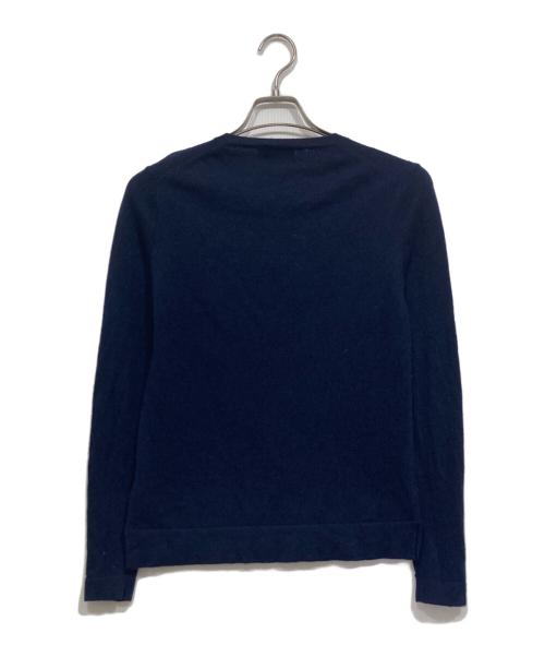 POLO RALPH LAUREN（ポロ・ラルフローレン）POLO RALPH LAUREN (ポロ・ラルフローレン) ロゴ刺繍カシミヤニット ネイビー サイズ:XSの古着・服飾アイテム