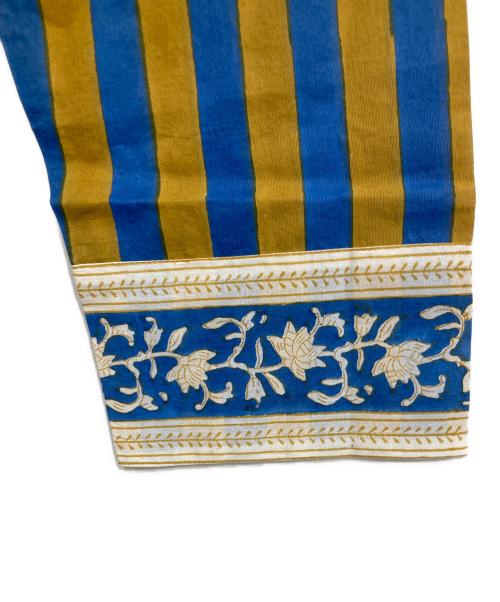 SZ Blockprints（エスゼットブロックプリント）SZ Blockprints (エスゼットブロックプリント) Ron Herman (ロンハーマン) ストライプシャツワンピース ベージュ×ブルー サイズ:S 未使用品の古着・服飾アイテム