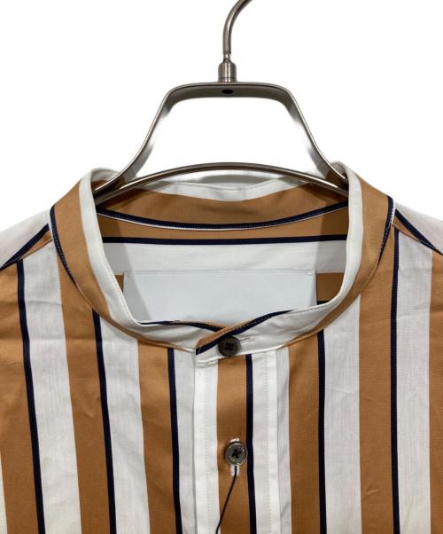 ticca（ティッカ）ticca (ティッカ) バンドカラースクエアビッグロング シャツワンピース ベージュ サイズ:FREEの古着・服飾アイテム