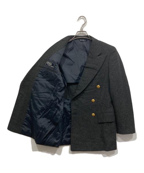 POLO RALPH LAUREN（ポロ・ラルフローレン）POLO RALPH LAUREN (ポロ・ラルフローレン) 金釦ウールダブルジャケット グレー サイズ:165-87-76の古着・服飾アイテム