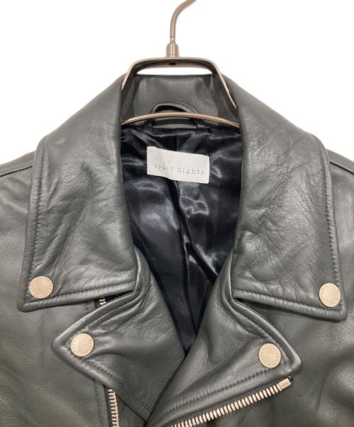 upper hights（アッパーハイツ）upper hights (アッパーハイツ) ラムレザーライダースジャケット ブラック サイズ:2の古着・服飾アイテム