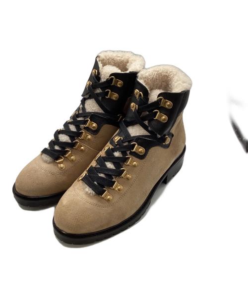 anonymous copenhagen（アノニマスコペンハーゲン）anonymous copenhagen (アノニマスコペンハーゲン) テディブーツ ベージュ×ブラック サイズ:38の古着・服飾アイテム