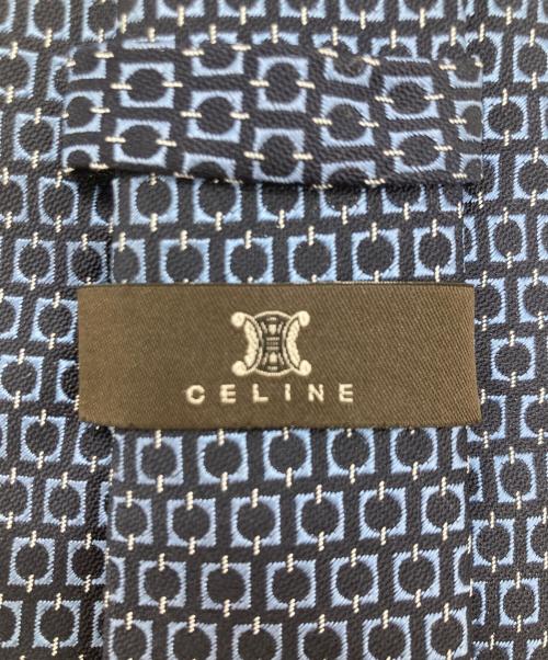 CELINE（セリーヌ）CELINE (セリーヌ) 総柄ネクタイ ネイビー サイズ:-の古着・服飾アイテム