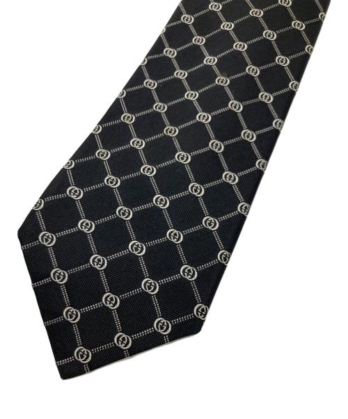 GUCCI（グッチ）GUCCI (グッチ) GG柄ネクタイ ブラック サイズ:サイズ記載なしの古着・服飾アイテム