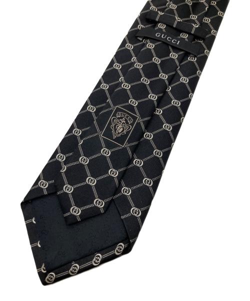 GUCCI（グッチ）GUCCI (グッチ) GG柄ネクタイ ブラック サイズ:サイズ記載なしの古着・服飾アイテム