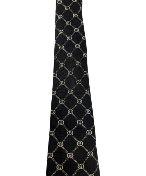 GUCCI（グッチ）GUCCI (グッチ) GG柄ネクタイ ブラック サイズ:サイズ記載なしの古着・服飾アイテム