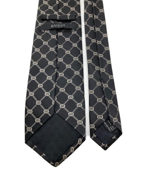 GUCCI（グッチ）GUCCI (グッチ) GG柄ネクタイ ブラック サイズ:サイズ記載なしの古着・服飾アイテム