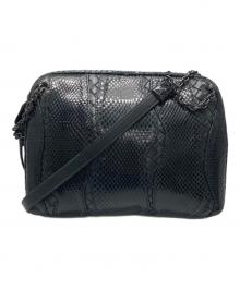 BOTTEGA VENETA（ボッテガベネタ）の古着「パイソン ショルダーバッグ」｜ブラック