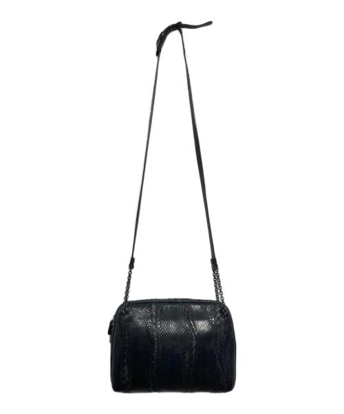 BOTTEGA VENETA（ボッテガベネタ）BOTTEGA VENETA (ボッテガベネタ) パイソン ショルダーバッグ ブラックの古着・服飾アイテム