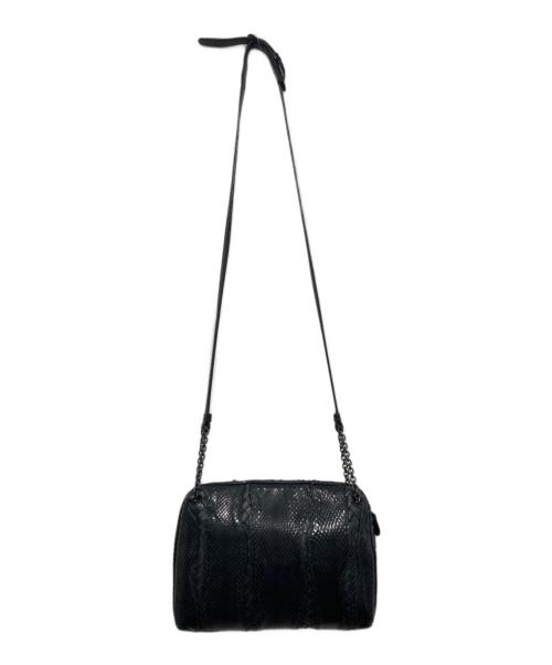 BOTTEGA VENETA（ボッテガベネタ）BOTTEGA VENETA (ボッテガベネタ) パイソン ショルダーバッグ ブラックの古着・服飾アイテム