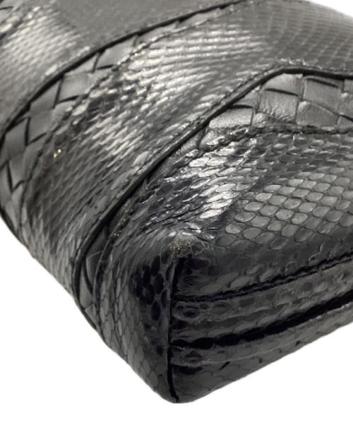 BOTTEGA VENETA（ボッテガベネタ）BOTTEGA VENETA (ボッテガベネタ) パイソン ショルダーバッグ ブラックの古着・服飾アイテム