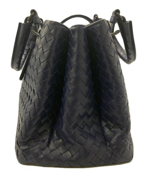 BOTTEGA VENETA（ボッテガベネタ）BOTTEGA VENETA (ボッテガベネタ) イントレチャート2WAYバッグ / ローマバッグ スモール ネイビーの古着・服飾アイテム
