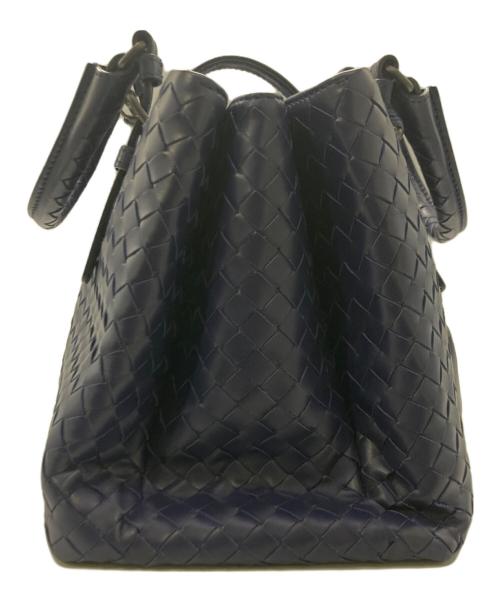 BOTTEGA VENETA（ボッテガベネタ）BOTTEGA VENETA (ボッテガベネタ) イントレチャート2WAYバッグ / ローマバッグ スモール ネイビーの古着・服飾アイテム