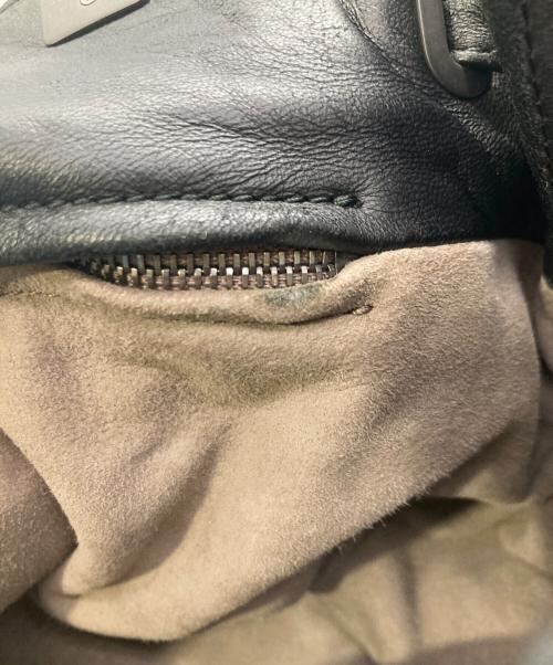 BOTTEGA VENETA（ボッテガベネタ）BOTTEGA VENETA (ボッテガベネタ) 巾着イントレチャートハンドバッグ ブラックの古着・服飾アイテム