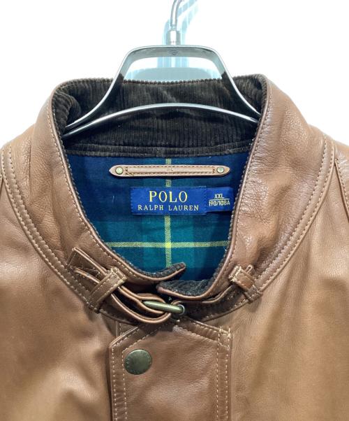 POLO RALPH LAUREN（ポロ・ラルフローレン）POLO RALPH LAUREN (ポロ・ラルフローレン) レザーハンティングベスト ブラウン サイズ:XXLの古着・服飾アイテム