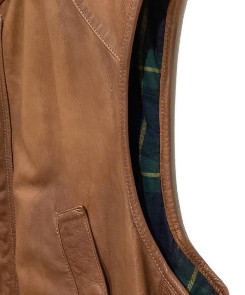 POLO RALPH LAUREN（ポロ・ラルフローレン）POLO RALPH LAUREN (ポロ・ラルフローレン) レザーハンティングベスト ブラウン サイズ:XXLの古着・服飾アイテム