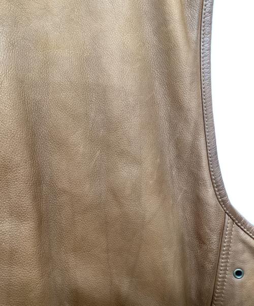 POLO RALPH LAUREN（ポロ・ラルフローレン）POLO RALPH LAUREN (ポロ・ラルフローレン) レザーハンティングベスト ブラウン サイズ:XXLの古着・服飾アイテム